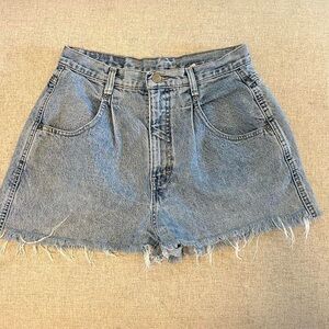 Denim Frayed Hem Women's Shorts